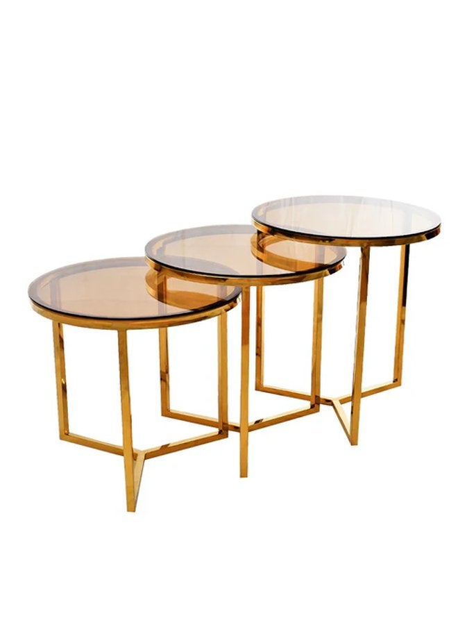 Mercedes Nesting Table Gold Stainless Steel
